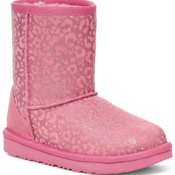 UGG Other - UGG Kids Classic II Glitter Leopard Bootie